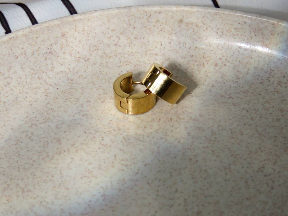 Aros de acero dorado cubanas