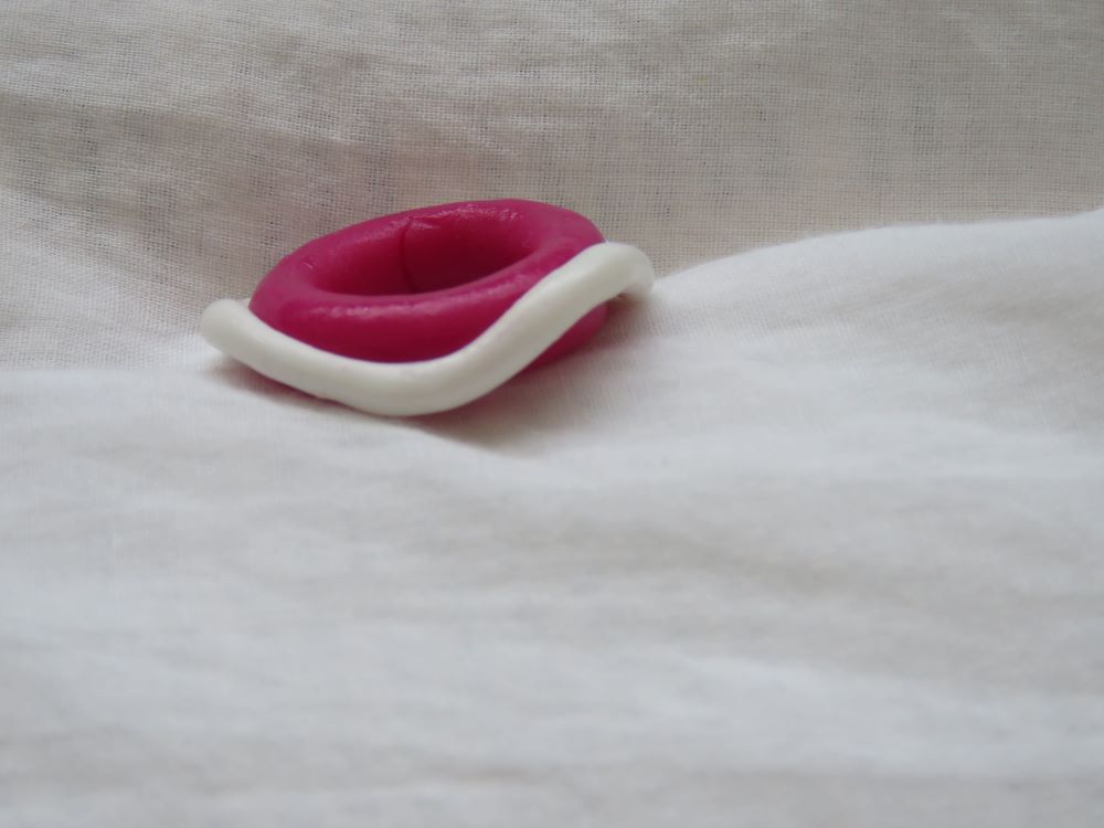 Anillo de porcelana con linea blanca