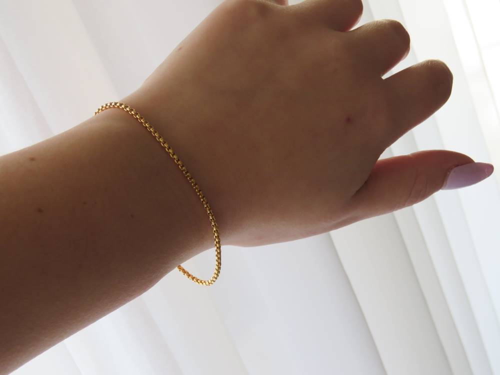 Pulsera de acero dorado chica