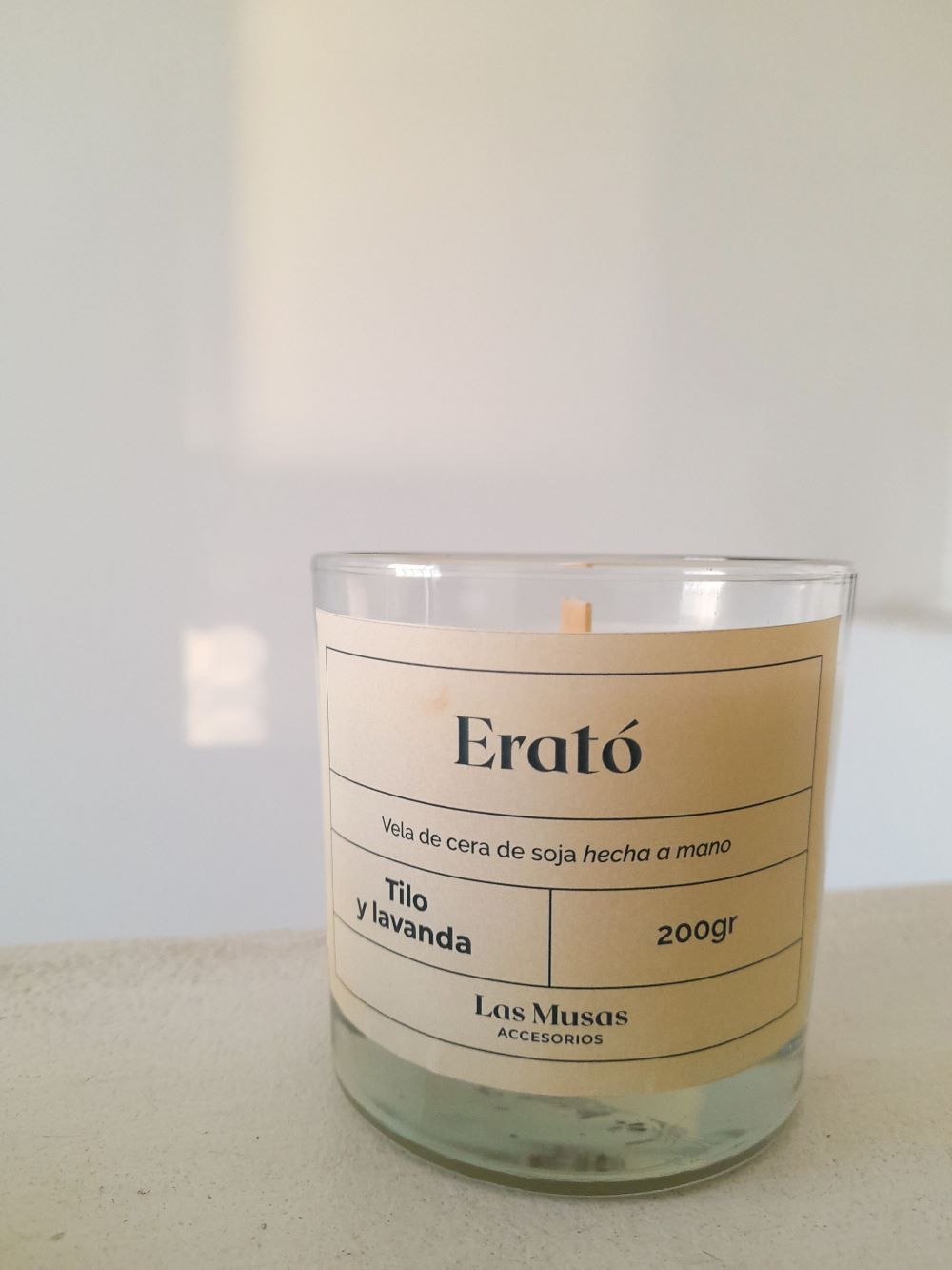 Vela en vaso de cera de soja